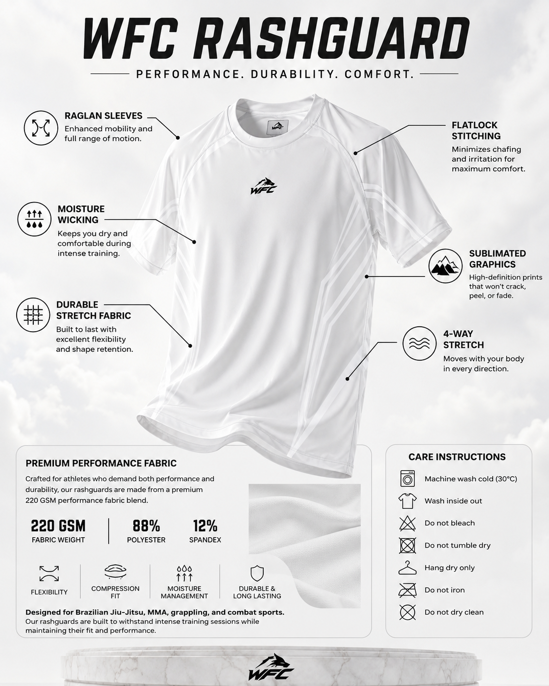 WFC Competitor Rashguard Black