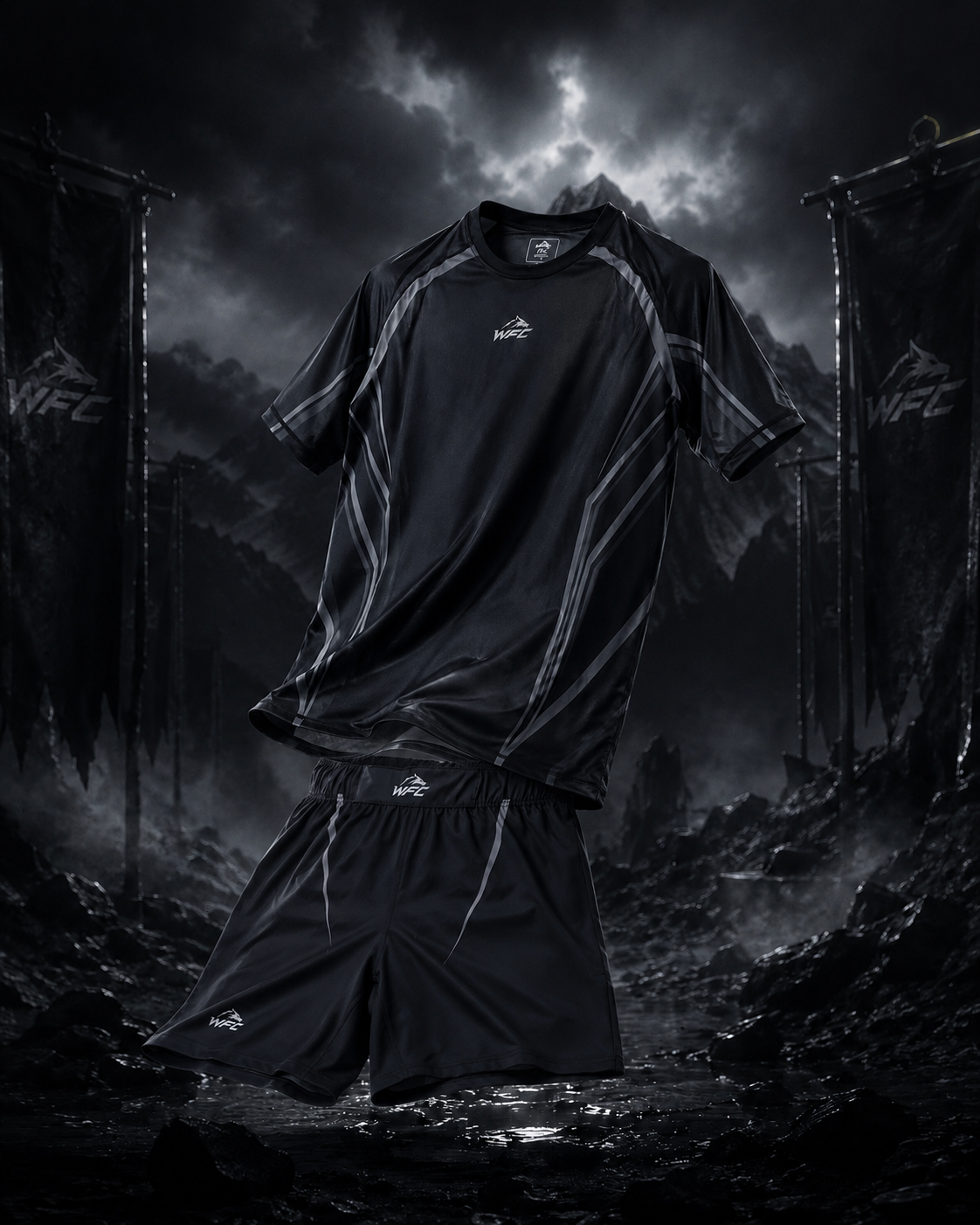 WFC Blackout Fight Shorts